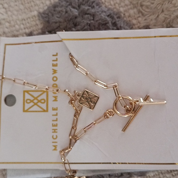 Michelle McDowell love Collection 18 karat gold plated chain 16 in. NWT❤️ - Picture 3 of 7